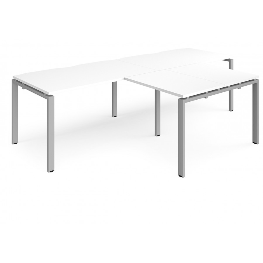 Adapt 2 Person  L Shape Desks with Return Unit